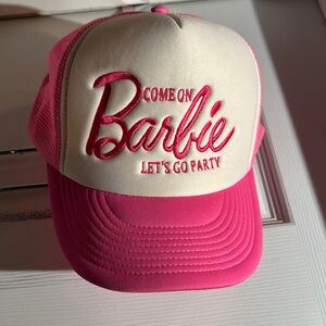 Pink and Cream Barbie Trucker Hat